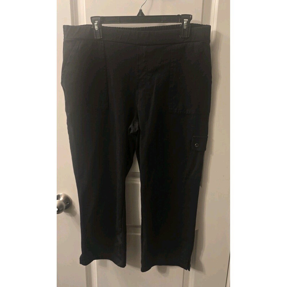 Susan Graver Weekend Regular Premium Stretch Crop Pants Black L